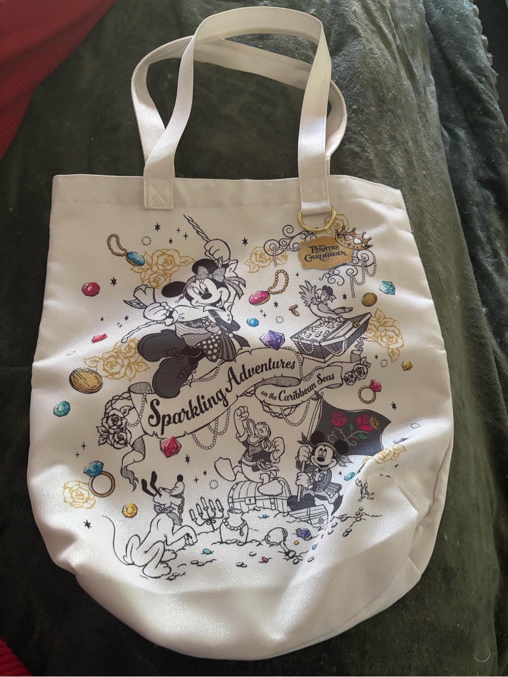 Tokyo Disneyland Pirates of the Caribbean sparkly tote